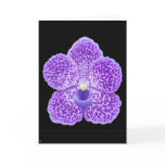 Blue Vanda Orchid Flower Greeting Card