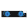 Blue Very Evil Eyes Bumper Sticker