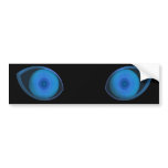 Blue Very Evil Eyes bumper stickers
