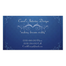 Blue Vintage / Elegant Designers Business Cards
