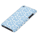 Blue vintage floral damask pattern iPod Touch case