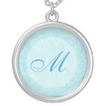 Blue Vintage Monogram Necklace