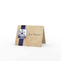 Blue Vintage Snowflake Christmas Cards
