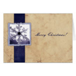 Blue Vintage Snowflake Christmas Cards