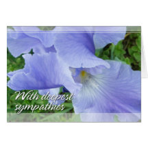 Blue-Violet Bearded Iris Sympathy Cards