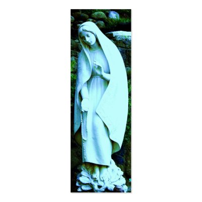 Blue Virgin Mary BOOKMARK Business Card Template by JuJuGardens