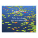 Blue Water and Lily pads Certificate Personalized Invitation