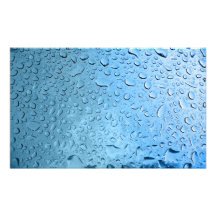 Blue Water Droplets Art Photo