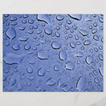 Blue Water Droplets Custom Flyer