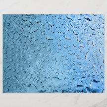 Blue Water Droplets Flyer Design