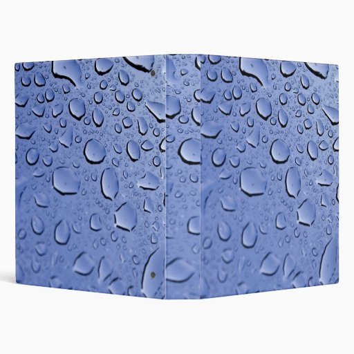 Blue Water Droplets Vinyl Binders