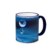 Blue Water Drops Coffee Mug