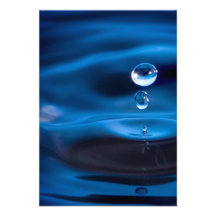 Blue Water Drops Invitations