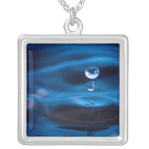 Blue Water Drops Necklaces