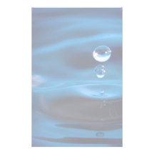 Blue Water Drops Stationery
