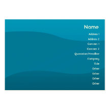 Blue Wave - Chubby Business Card Template