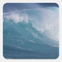 Blue wave crashing, Maui, Hawaii, USA Stickers