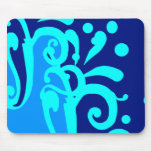 Blue wave modern designs mousepads