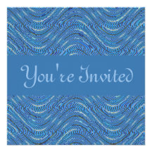 blue waves personalized invite