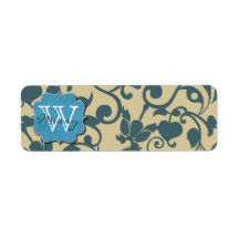 Blue Weathered Monogrammed Labels