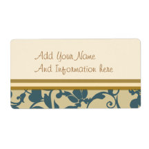 Blue Weathered Shipping Label