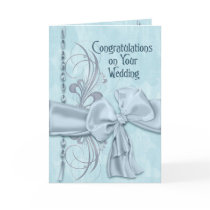 Blue Wedding Congratulations Card