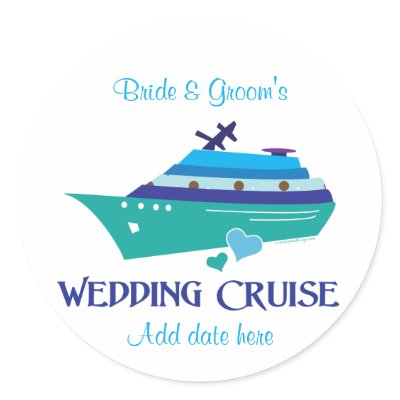 Blue Wedding Cruise stickers by lesrubaweddings