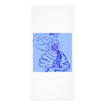Blue Wedding Gown Bride Rack Card Design