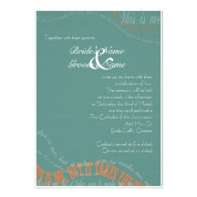 Blue Wedding Invitation