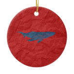 Blue Whale Christmas Tree Ornaments