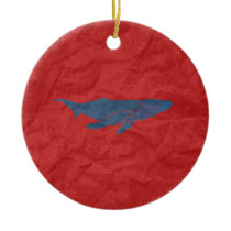 Blue Whale Christmas Tree Ornaments
