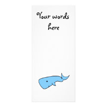 Blue whale rack card template