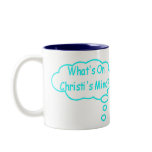 Blue What's On Christi's Mind Thought Bubble Coffee Mug