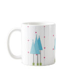 Blue Whimsical Trees mugs