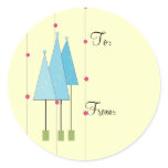 Blue Whimsical Trees stickers