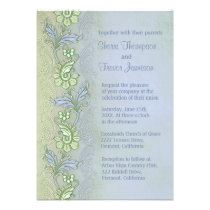 Blue Whisper Floral Wedding Invitation invitations