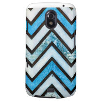 Blue white and black textured chevron pattern casemate cases