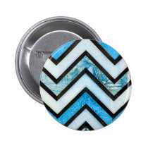 Blue white and black textured chevron pattern buttons