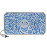Blue White Floral Pattern Travel Speaker