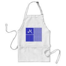 Blue & White Houndstooth Aprons