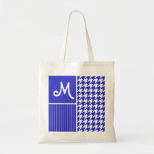 Blue & White Houndstooth Bags