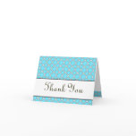Blue & White Lattice Thank You Notecard
