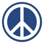 Blue & White Peace Sticker
