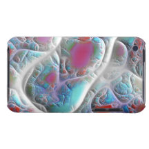 Blue & White Quilt - Magenta & Aqua Delight iPod Case-Mate Cases