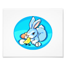 blue white rabbit chick blue background graphic.pn photograph
