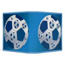 Blue & White Soccer Ball Frenzy Binder