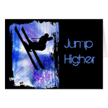 Blue & White Splashes Card