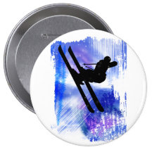 Blue & White Splashes Pins