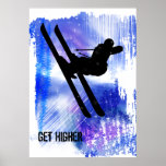 Blue & White Splashes Posters