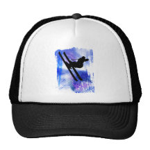 Blue & White Splashes Trucker Hats